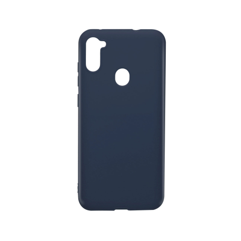Husa Samsung Galaxy A11 Lemontti Silicon Silky Albastru Inchis [4]