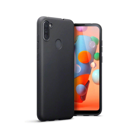 Husa Samsung Galaxy A11 Lemontti Silicon Silky Negru [2]