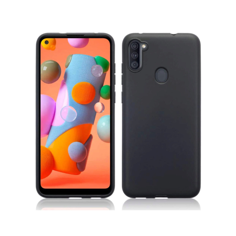 Husa Samsung Galaxy A11 Lemontti Silicon Silky Negru [3]