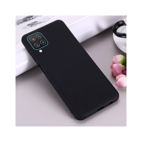 Husa Samsung Galaxy A12 Lemontti Silicon Silky Negru [1]