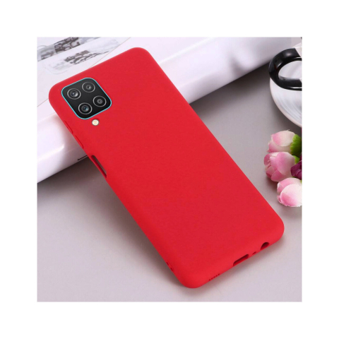Husa Samsung Galaxy A12 Lemontti Silicon Silky Rosu [2]
