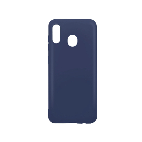 Husa Samsung Galaxy A20 / A30 Lemontti Silicon Silky Albastru Inchis [4]