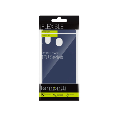 Husa Samsung Galaxy A20 / A30 Lemontti Silicon Silky Albastru Inchis [2]