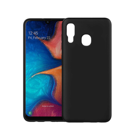 Husa Samsung Galaxy A20e Lemontti Liquid Silicon Black [3]