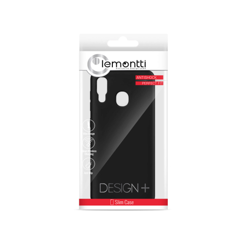 Husa Samsung Galaxy A20e Lemontti Liquid Silicon Black [1]