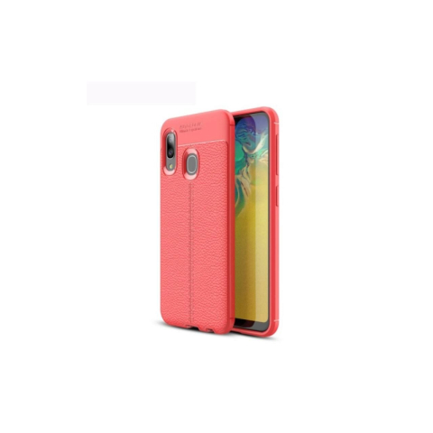 Husa Samsung Galaxy A20e Lemontti Litchi Red [1]
