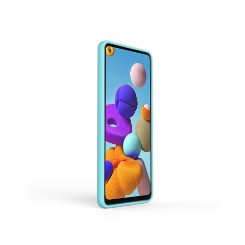 Husa Samsung Galaxy A21s Lemontti Liquid Silicon Tiffany Blue [3]