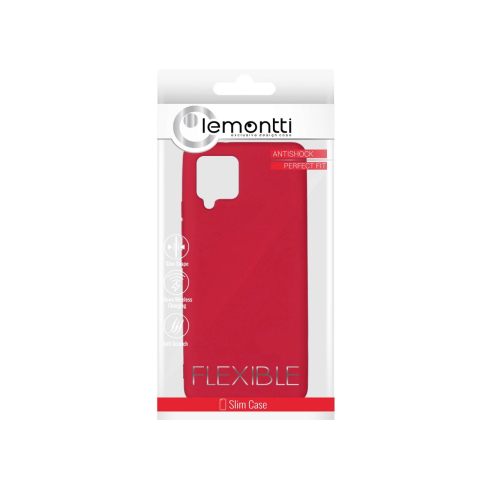 Husa Samsung Galaxy A22 4G Lemontti Silicon Silky Rosu [1]