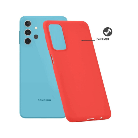 Laptop, Tablete & Telefoane - Husa Samsung Galaxy A32 5G Lemontti Silicon Silky Rosu