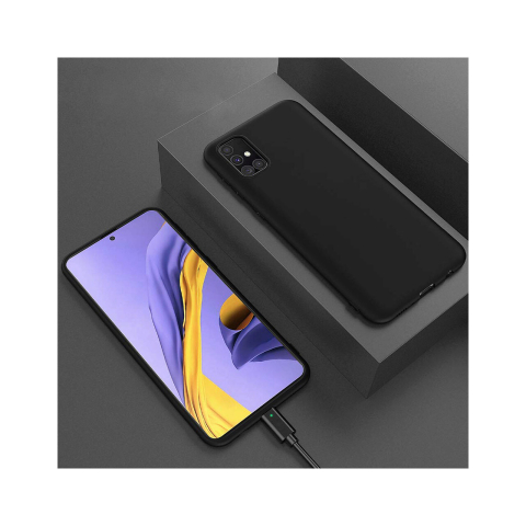 Husa Samsung Galaxy A51 4G Lemontti Silicon Silky Negru [7]