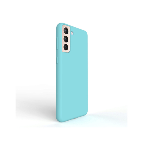 Husa Samsung Galaxy S21 Plus Lemontti Liquid Silicon Tiffany Blue [4]
