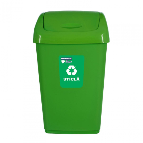 Ï»¿cos gunoi capac batant, reciclare eco 35 l, verde, heinner care [1]