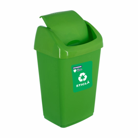 Casă, gradină și bricolaj - Ï»¿cos gunoi capac batant, reciclare eco 35 l, verde, heinner care