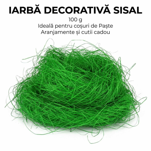 Iarba decorativa din fibra sintetica, durabila, 100 g - Micostore.ro
