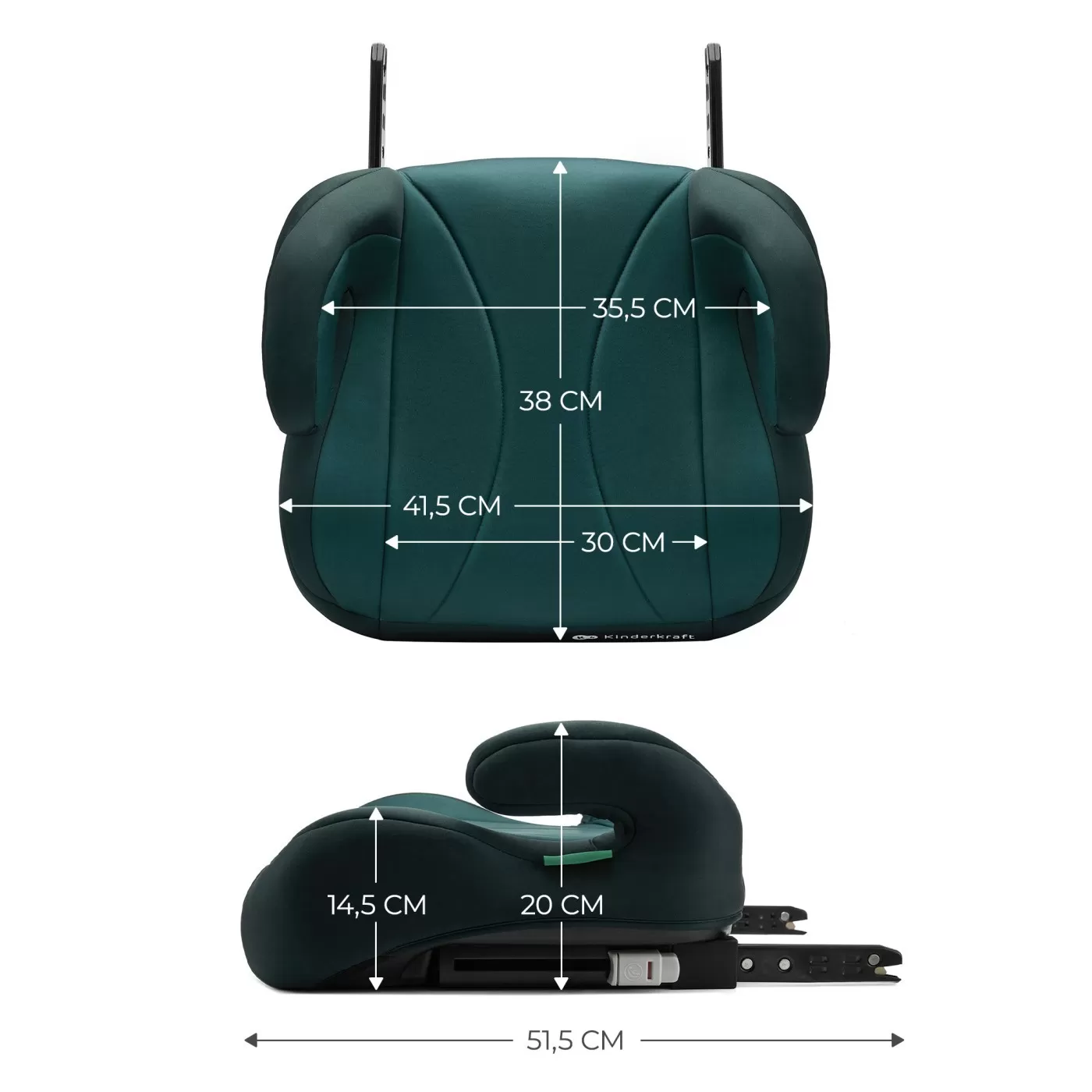 Inaltator auto kinderkraft boost, i-size 135-150 cm, green, varsta de la 8 ani la 12 ani [6]