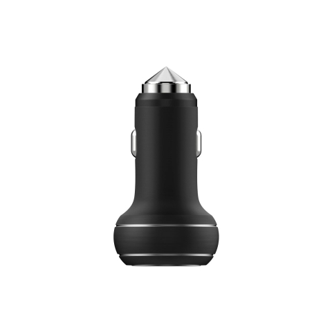 Incarcator Auto 2.4A Devia Thor Dual USB True Black - Emergency Hammer [1]
