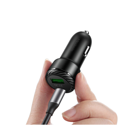 Incarcator Auto 2.4A USB si Type-C Mcdodo Dual Port 36W Black [5]
