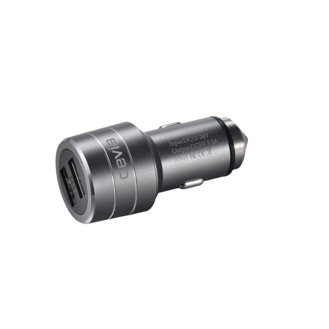 Incarcator Auto 3.5A Devia Battle Dual USB True Black - Emergency Hammer [3]
