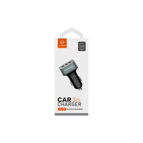 Laptop, Tablete & Telefoane - Incarcator Auto 5.2A Mcdodo Triplu USB Grey (5.2A max total, 2.4 max per port)