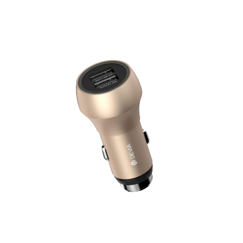Incarcator Auto Qualcomm 3.0 3A Devia Hammer Dual USB Champagne Gold [5]