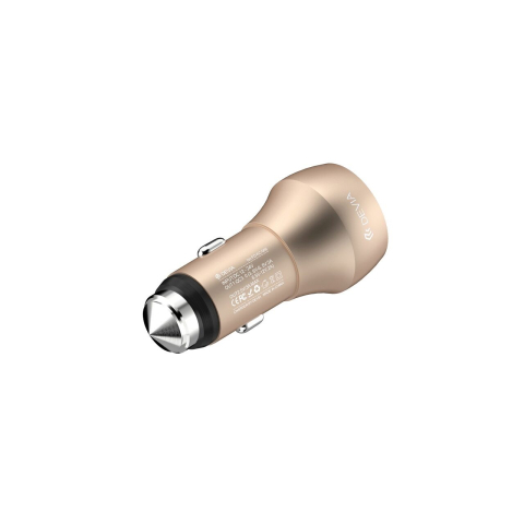 Incarcator Auto Qualcomm 3.0 3A Devia Hammer Dual USB Champagne Gold [2]
