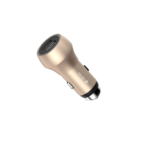 Incarcator Auto Qualcomm 3.0 3A Devia Hammer Dual USB Champagne Gold [4]