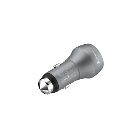 Laptop, Tablete & Telefoane - Incarcator Auto Qualcomm 3.0 3A Devia Hammer Dual USB Space Gray