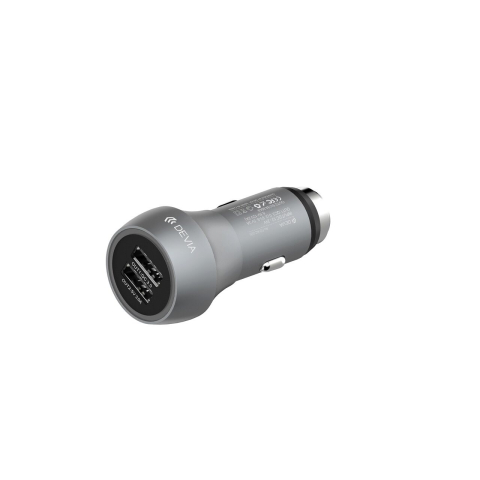 Incarcator Auto Qualcomm 3.0 3A Devia Hammer Dual USB Space Gray [3]