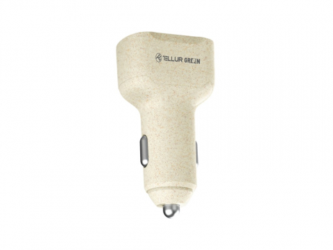 Încărcător auto Tellur Green 36W 6A (PD18W + QC 3.0), crem [4]