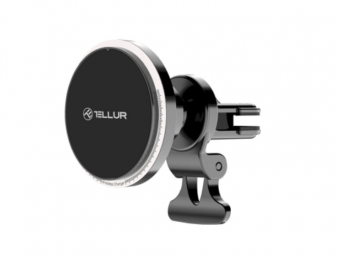 Incarcatoare - Încărcător auto wireless Tellur, compatibil MagSafe, 15W, negru