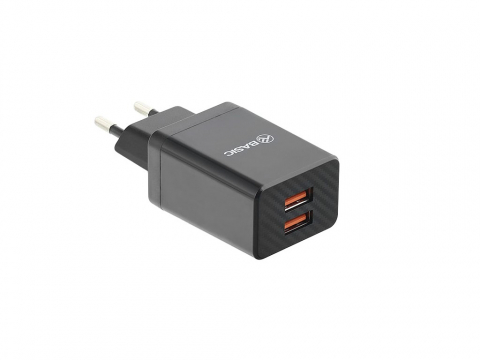 Încărcător priză Tellur Basic HC204, 2xUSB, 2.4A, negru [1]