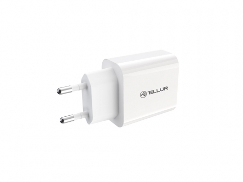 Încărcător priză Tellur USB-A QC3.0, 18W, alb [4]