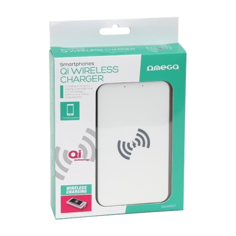 Periferice IT - Incarcator wireless Omega, 209g, input 5V 1500mA, output 5V 1000mA, alb, OUWCL1, 42149