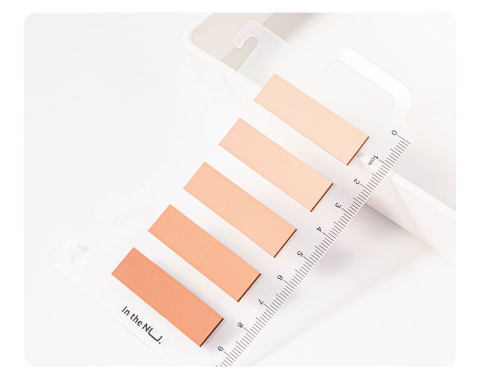 Index adeziv plastic 12*44mm 5 culori roz 20 file rigla nusign deli [2]