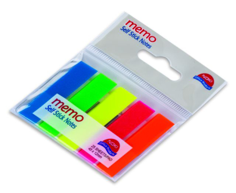 Notesuri adezive - Index adeziv plastic 12*45mm set 5 culori noki