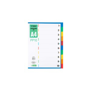Birotică și Papetărie - Index plastic a4 1-10 d.rect 009401