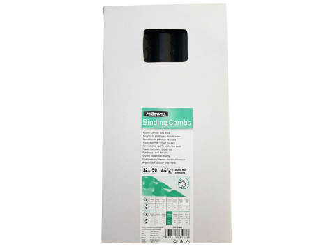 Inel plastic 32mm negru pt 241-280 coli 50/cut fellowes [2]