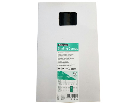 Inel plastic 38mm negru pt 281-340 coli 50/cut fellowes [2]