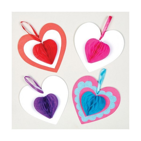 Seturi creative pentru copii - Inimioare fagure decorative  Baker Ross