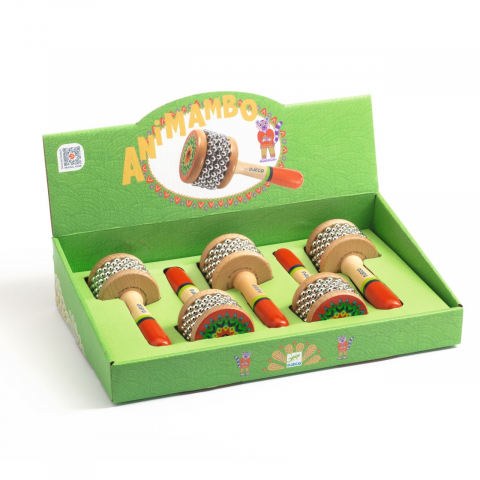 Instrument muzical Mini cabasa, Djeco, varsta 3 - 6, 6 - 9, 9+ ani,  [1]