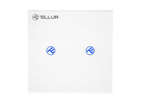 Accesorii IT - Întrerupător WiFi Tellur Smart, SS2N, 2 porturi, 1800W, 10A