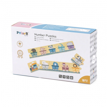 Invatam numerele!, puzzle din lemn, nordic color, 2-6 ani [4]