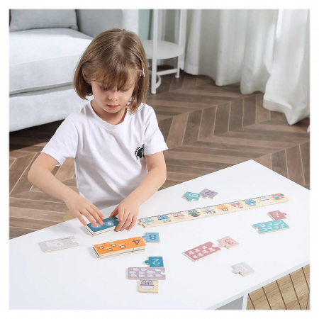 Invatam numerele!, puzzle din lemn, nordic color, 2-6 ani [1]