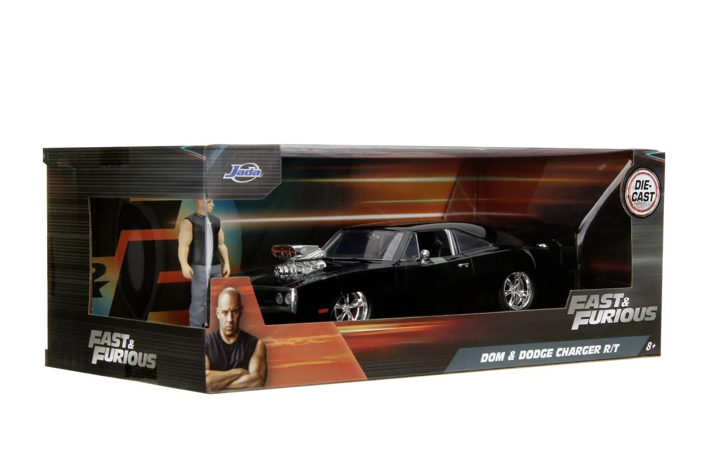 Jucării și Jocuri pentru copii - Jada fast and furious set figurina dom si masinuta metalica dodge charger 1970 scara 1 la 24