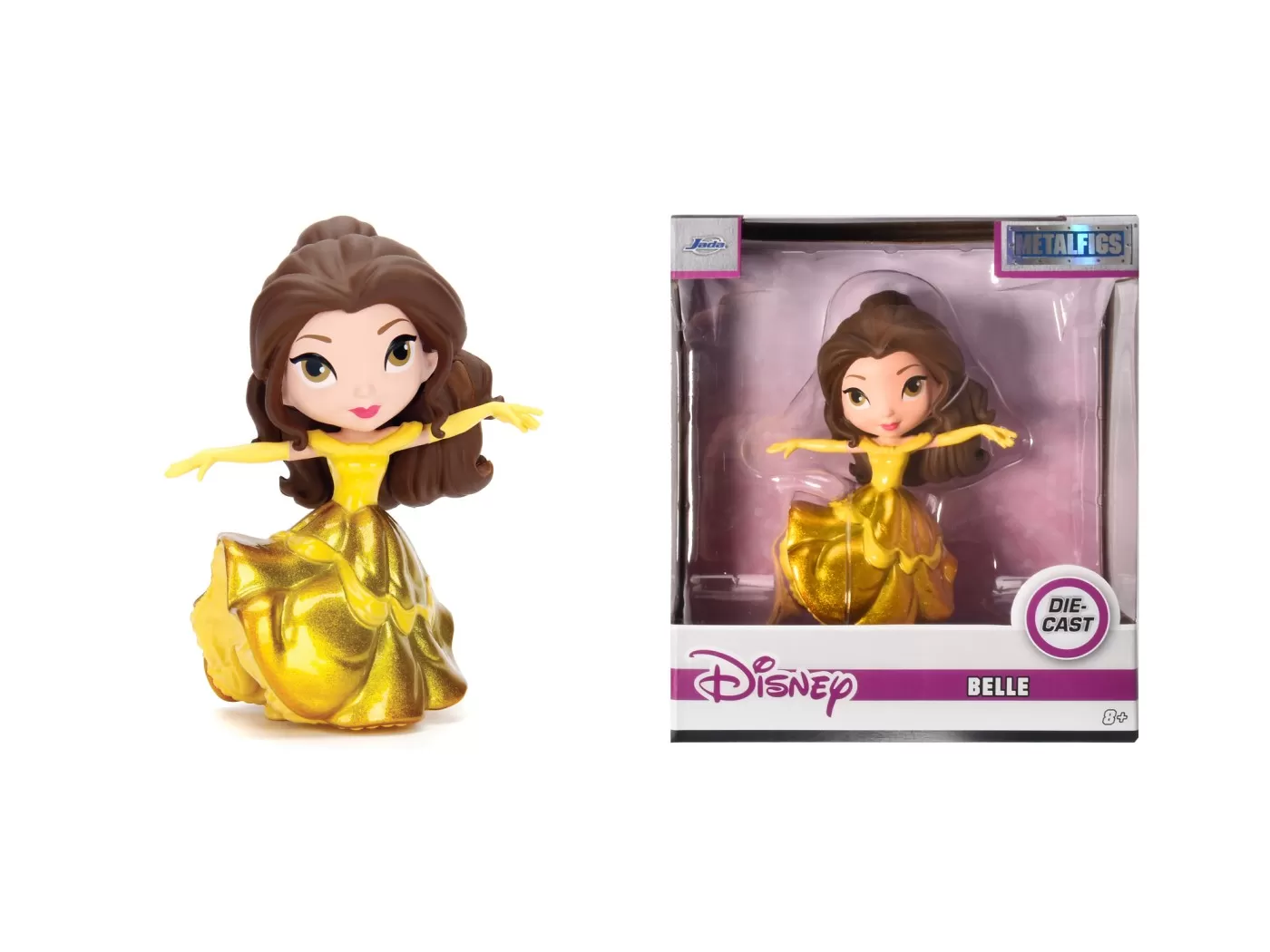 Jucării și Jocuri pentru copii - Jada figurina disney princess belle cu rochita aurie 10cm