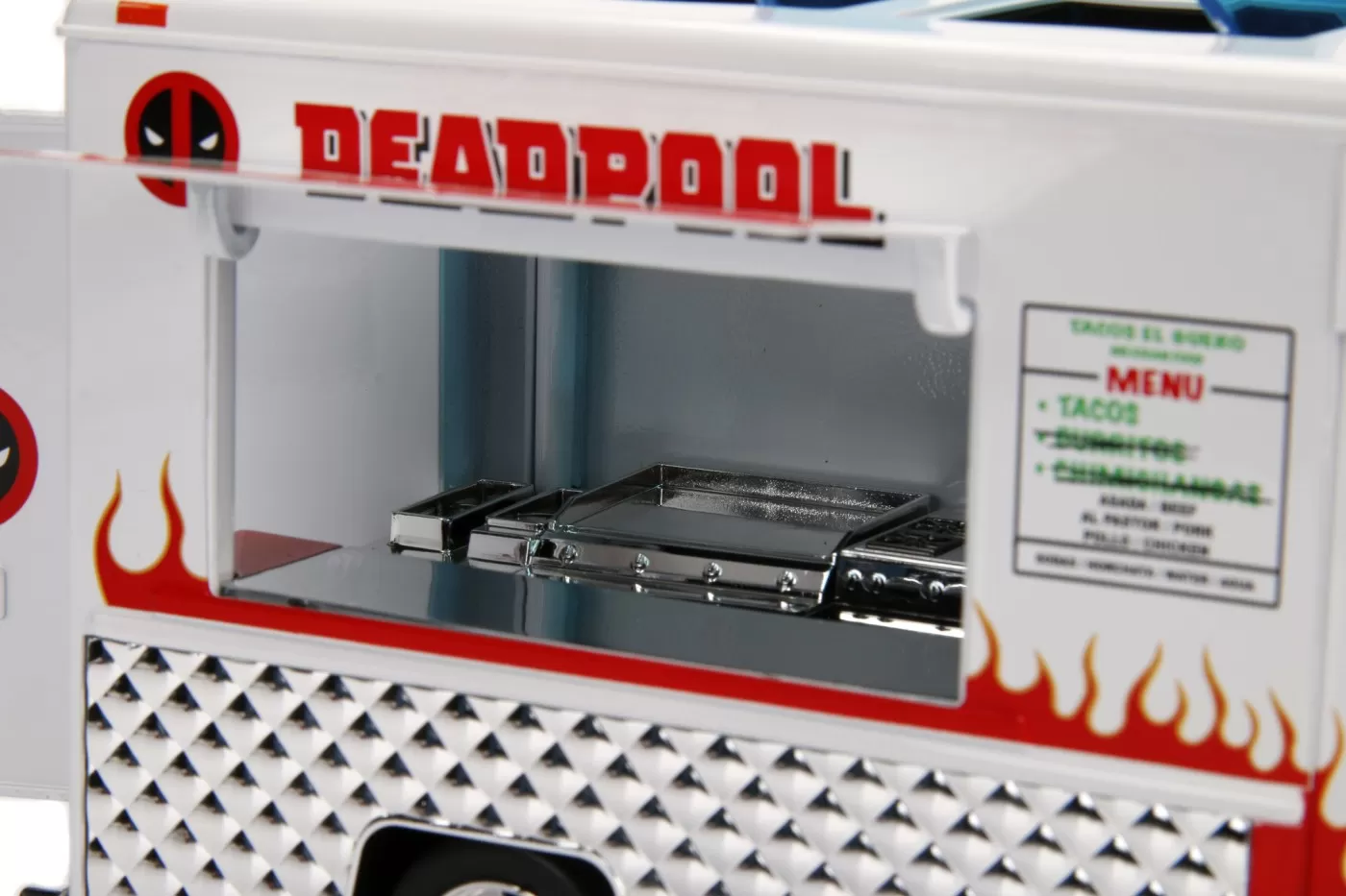 Jada marvel set camionul de mancare scara 1:24 si figurina metalica deadpool [6]
