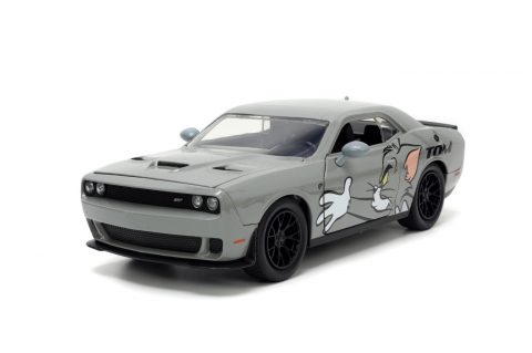 Jada masina metalica dodge challenger hellcat scara 1 la 24 si figurina jerry [3]