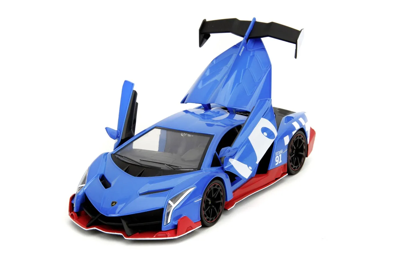 Jada set figurina ariciul sonic si masinuta metalica sonic lamborghini veneno scara 1 la 24 [1]