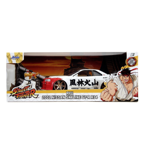 Jucării și Jocuri pentru copii - Jada set figurina metalica 6cm si masinuta nissan skyline gtr scara 1 la 24 copii cu varsta peste 8 ani