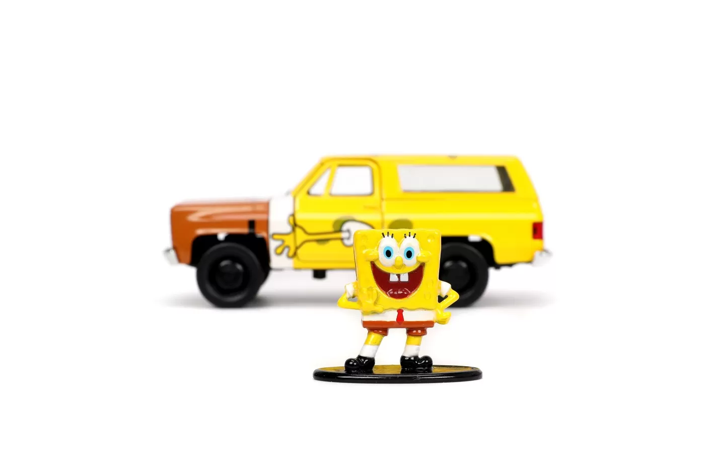 Jada set masinuta metalica chevy k5 blazer si figurina sponge bob [2]